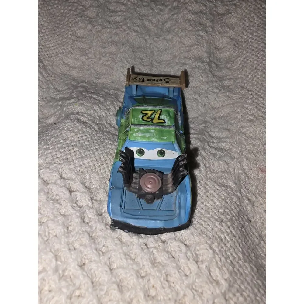 Disney Pixar Cars 3 Superfly #72 Demo Derby Missing 2 Rubber Tires Mattel
